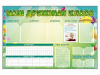 Стенд-уголок магнитно-маркерный "Наш дружный класс" - fgospostavki.ru - Тамбов
