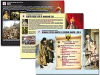 Комплект таблиц по истории "История России XVI - XVIII вв." раздаточные (цветные, ламинированные, А4, 10 штук) - fgospostavki.ru - Тамбов