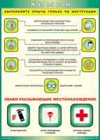 Таблица "Выполняйте опыты только по инструкции" (100х140 сантиметров, винил) - fgospostavki.ru - Тамбов