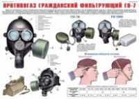 Комплект плакатов "Средства защиты органов дыхания. Противогазы, респираторы" - fgospostavki.ru - Тамбов