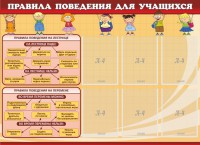 Стенд "Правила поведения для учащихся" - fgospostavki.ru - Тамбов
