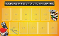 Стенд "Подготовка к ЕГЭ и ОГЭ по математике (10 карманов)" - fgospostavki.ru - Тамбов