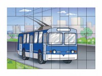Магнитный пазл "Троллейбус" - fgospostavki.ru - Тамбов
