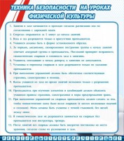 Стенд "Техника безопасности на уроках физкультуры" - fgospostavki.ru - Тамбов