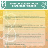 Стенд "Правила безопасности в кабинете физики" - fgospostavki.ru - Тамбов