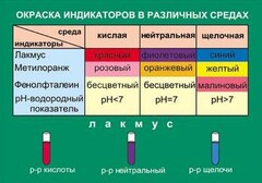 Таблица. Окраска индикаторов в различных средах. - fgospostavki.ru - Тамбов