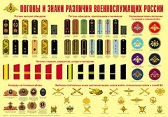 Плакат "Погоны и знаки различия военнослужащих России" - fgospostavki.ru - Тамбов