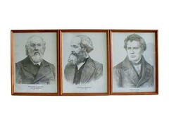 Портреты выдающихся физиков (деревянная рамка, под стеклом) - fgospostavki.ru - Тамбов