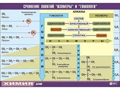 Таблица демонстрационная "Сравнение понятий изомер и гомолог" (винил 70x100) - fgospostavki.ru - Тамбов