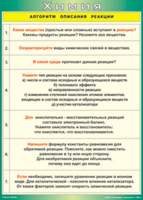 Таблица "Алгоритм описания реакции" (100х140 сантиметров, винил) - fgospostavki.ru - Тамбов
