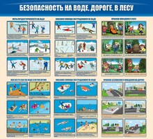 Стенд "Безопасность на воде, дороге, в лесу" - fgospostavki.ru - Тамбов