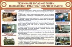 Стенд "Техника безопасности при выполнении работ на токарном станке" - fgospostavki.ru - Тамбов