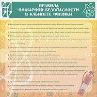 Стенд "Правила пожарной безопасности в кабинете физики" - fgospostavki.ru - Тамбов