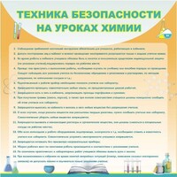 Стенд "Техника безопасности на уроках химии" - fgospostavki.ru - Тамбов