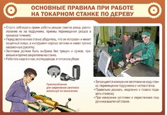 Стенд "Основные правила при работе на токарном станке по дереву" - fgospostavki.ru - Тамбов