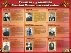 Стенд "Учителя-участники Великой Отечественной войны" - fgospostavki.ru - Тамбов