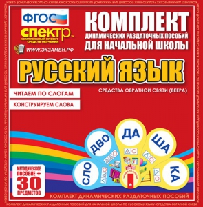 Динамические раздаточные пособия. Русский язык (веера). Читаем по слогам (слоги из двух букв). Конструируем слова (слоги из двух и трех букв). - fgospostavki.ru - Тамбов