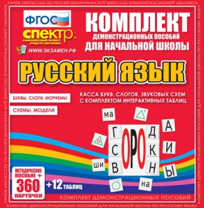 Динамические раздаточные пособия. Русский язык (комплект демонстрационных материалов). Касса букв, слогов, звуковых схем с набором интерактивных таблиц. - fgospostavki.ru - Тамбов