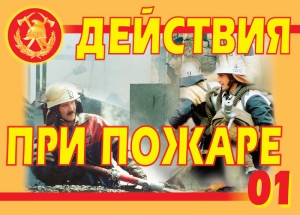 Комплект плакатов "Действия при пожаре" - fgospostavki.ru - Тамбов