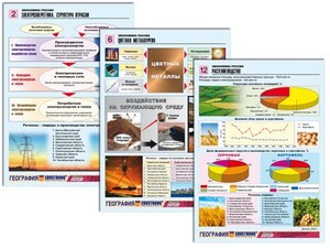 Комплект таблиц по географии "Экономика России" раздаточные (цветные, ламинированные, А4, 16 штук) - fgospostavki.ru - Тамбов