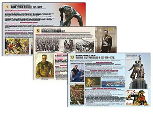 Комплект таблиц по истории "История России XX - XXI вв." раздаточные (цветные, ламинированные, А4, 12 штук) - fgospostavki.ru - Тамбов
