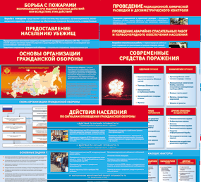 Комплект таблиц "Основы гражданской обороны (МЧС РФ)" 13 штук. - fgospostavki.ru - Тамбов