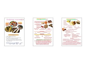 Плакаты ПРОФТЕХ "Конфетные изделия" (3 пл, винил, 70х100) - fgospostavki.ru - Тамбов