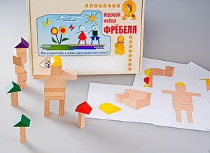 Игровой набор Фребеля "Конструктор деревянный без соединений-3" (Серия "Эксперимент") - fgospostavki.ru - Тамбов