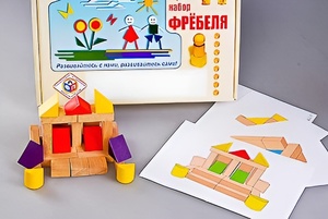 Игровой набор Фребеля "Конструктор деревянный без соединений-4" (Серия "Эксперимент") - fgospostavki.ru - Тамбов