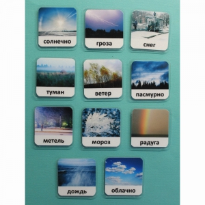 Набор карточек "Погода" (с фотографиями) - fgospostavki.ru - Тамбов