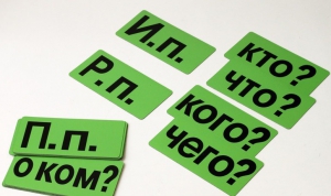 Набор магнитных карточек "Падежи" (фон зелёный) - fgospostavki.ru - Тамбов