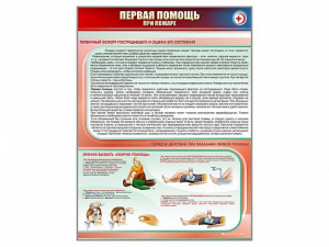 Стенд "Первая помощь при пожаре" - fgospostavki.ru - Тамбов