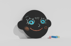 Фигурная грифельная меловая доска на тему эмоций - fgospostavki.ru - Тамбов