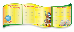Стенд "Начальная школа" резной из 3-х частей - fgospostavki.ru - Тамбов