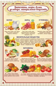 Стенд "Витамины, жиры, белки" - fgospostavki.ru - Тамбов