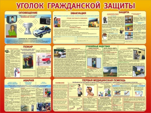 Стенд "Уголок гражданской защиты" - fgospostavki.ru - Тамбов