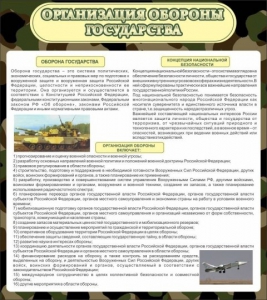 Стенд "Организация обороны государства" - fgospostavki.ru - Тамбов