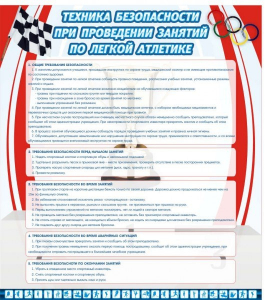 Стенд "Техника безопасности занятий по легкой атлетике" - fgospostavki.ru - Тамбов