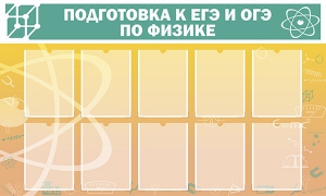 Стенд "Подготовка к ЕГЭ и ОГЭ по физике (10 карманов)" - fgospostavki.ru - Тамбов