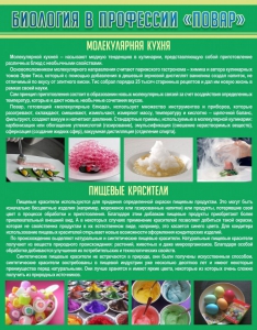 Стенд "Биология в профессии "повар"" - fgospostavki.ru - Тамбов