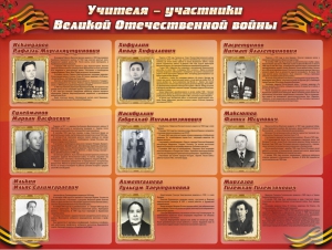 Стенд "Учителя-участники Великой Отечественной войны" - fgospostavki.ru - Тамбов
