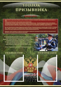 Стенд "Уголок призывника" - fgospostavki.ru - Тамбов