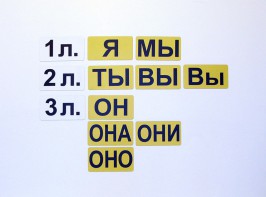 Набор магнитных карточек "Личные местоимения" (фон жёлтый) - fgospostavki.ru - Тамбов