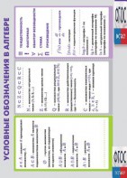 Таблица "Условные обозначения в алгебре" (винил) - fgospostavki.ru - Тамбов