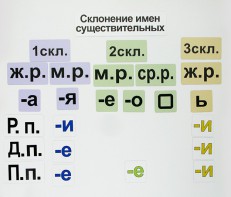 Набор магнитных карточек "Склонение имен существительных" - fgospostavki.ru - Тамбов