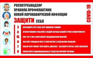 Плакат "Правила профилактики коронавируса" - fgospostavki.ru - Тамбов