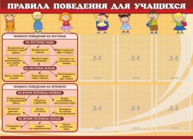 Стенд "Правила поведения для учащихся" - fgospostavki.ru - Тамбов
