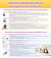Стенд "Техника безопасности на уроке технологии" - fgospostavki.ru - Тамбов