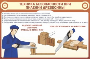 Стенд "Техника безопасности при пилении древесины" - fgospostavki.ru - Тамбов