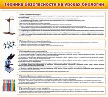Стенд "Техника безопасности на уроках биологии" Вариант 2 - fgospostavki.ru - Тамбов